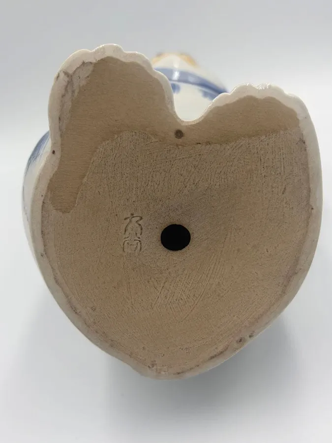 招き猫 九谷焼 青絵 陶器 置物の買取実績写真4